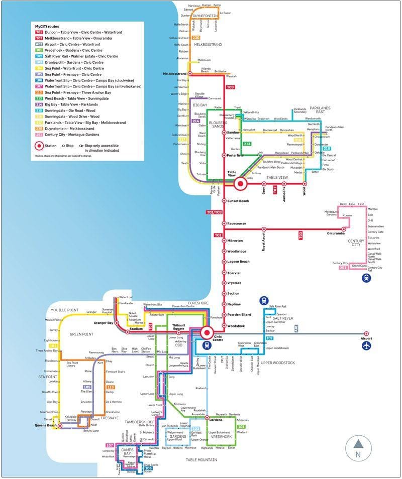myciti автобусны маршрут, газрын зураг